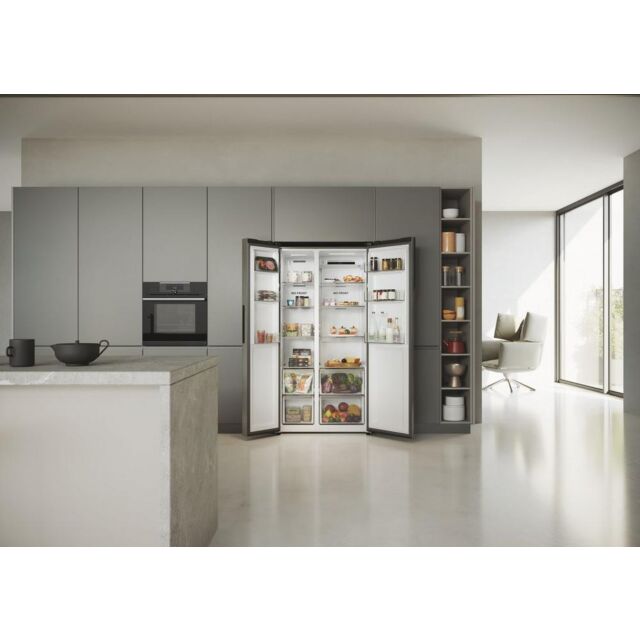 Haier HSR5918DNMP 90.5Cm Total No Frost Fridge Freezer - Pt. Inox