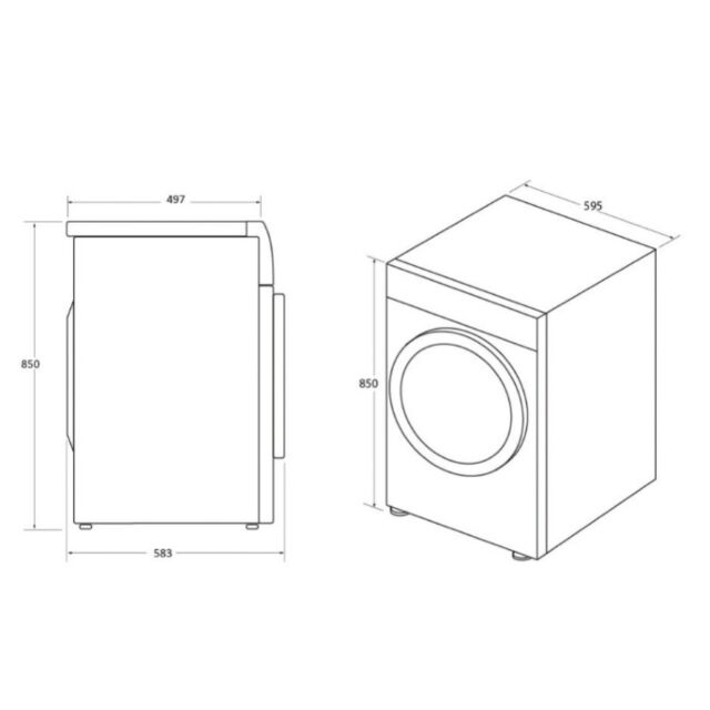 Haier HW100B14959S8U1 10Kg 1400 Spin Washing Machine - Graphite