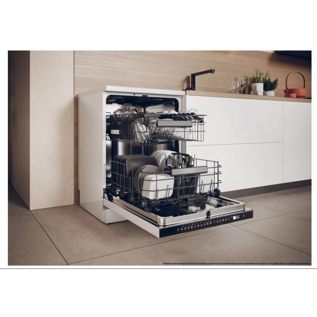 Haier XF 5C7M0W-80 Dishwasher - White - 15 Place Settings