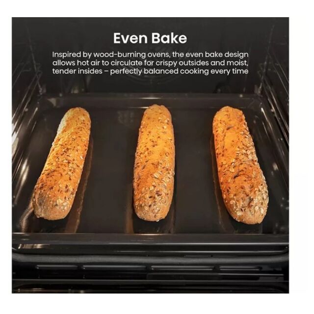 Hisense BI622ABPGUK Built In Electric Single Steam, Plug & Play Oven - Jet Black