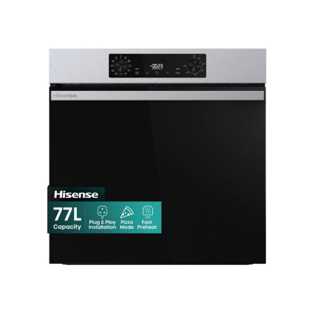Hisense BI622AXPGUK 59.5cm Built In Electric Single Oven - Black & Stainless Steel
