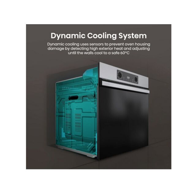 Hisense BI622AXPGUK 59.5cm Built In Electric Single Oven - Black & Stainless Steel