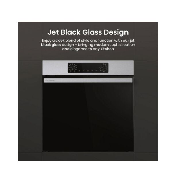 Hisense BI622AXPGUK 59.5cm Built In Electric Single Oven - Black & Stainless Steel