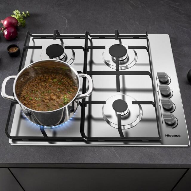 Hisense GM642XHS 60Cm Gas Hob - Stainless Steel