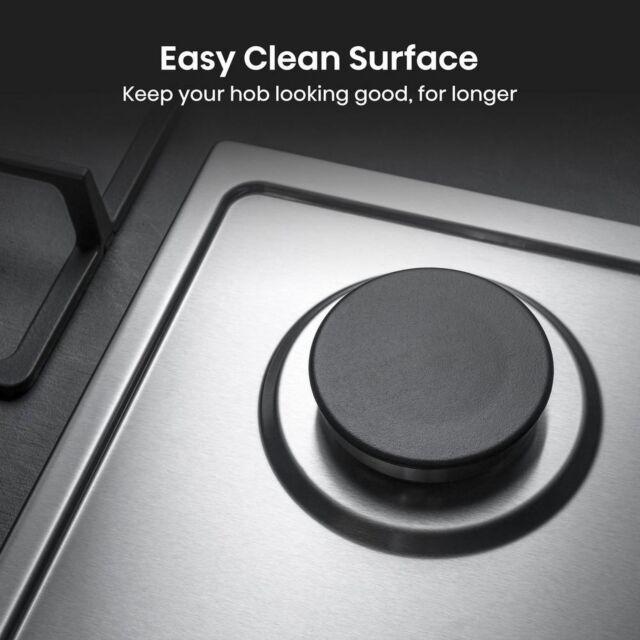 Hisense GM642XHS 60Cm Gas Hob - Stainless Steel