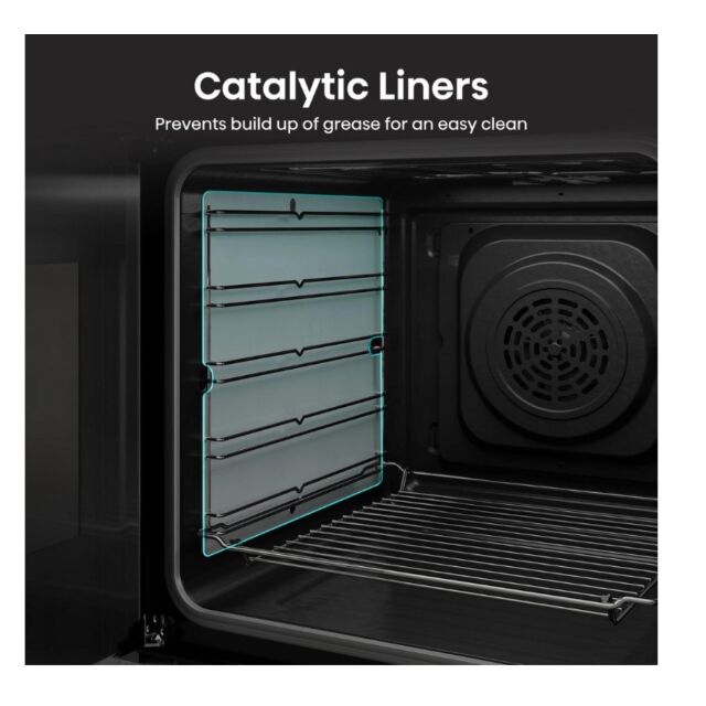 Hisense HDCEC5C10B 50Cm Double Oven Electric Cooker With Ceramic Hob - Black