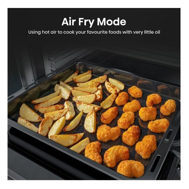 Hisense HDCEC5C10B 50Cm Double Oven Electric Cooker With Ceramic Hob - Black