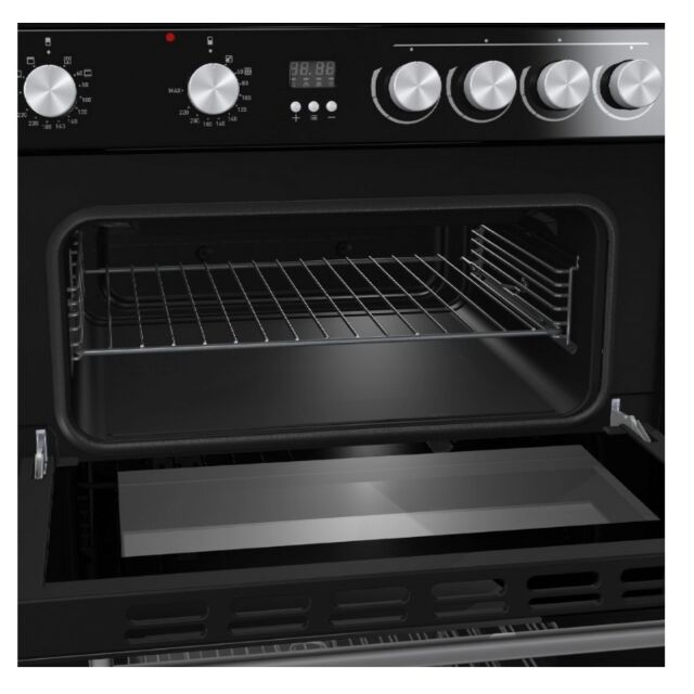 Hisense HDE3211BBUK 60Cm Double Oven Electric Cooker With Ceramic Hob - Black