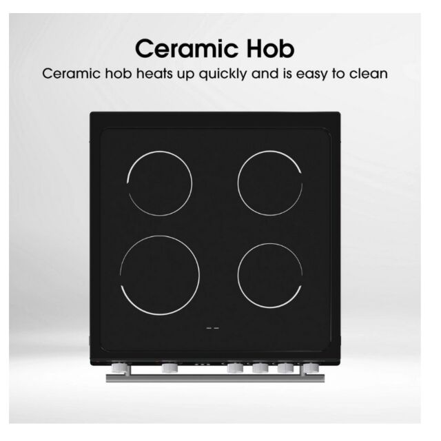 Hisense HDE3211BBUK 60Cm Double Oven Electric Cooker With Ceramic Hob - Black