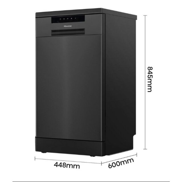 Hisense HS523E15BUK Slimline Dishwasher - Black - 10 Place Settings