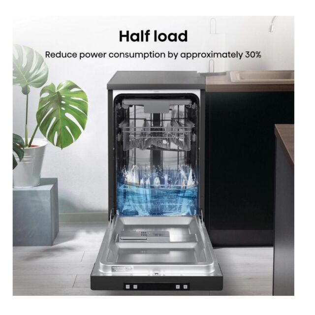 Hisense HS523E15BUK Slimline Dishwasher - Black - 10 Place Settings