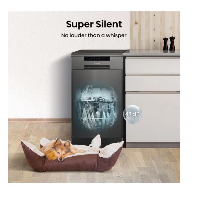 Hisense HS523E15BUK Slimline Dishwasher - Black - 10 Place Settings