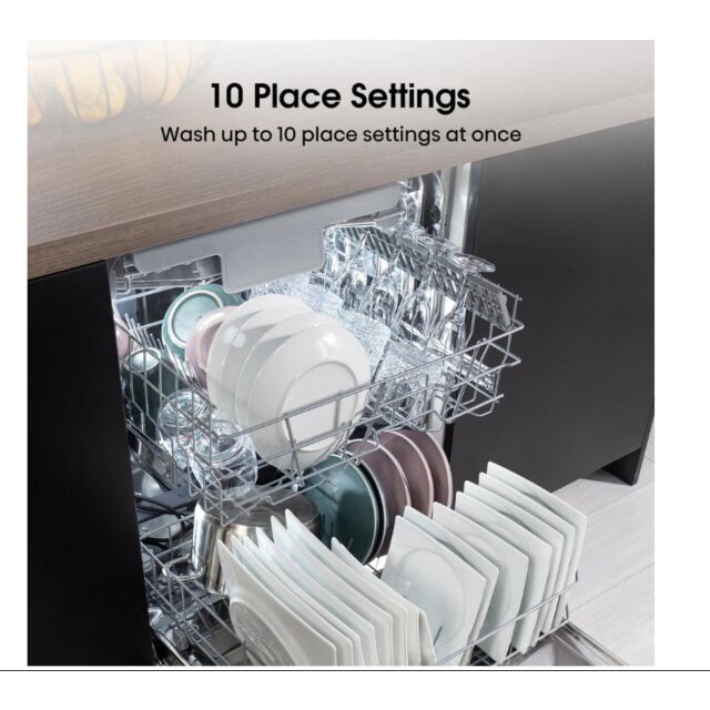 Hisense HS523E15BUK Slimline Dishwasher - Black - 10 Place Settings