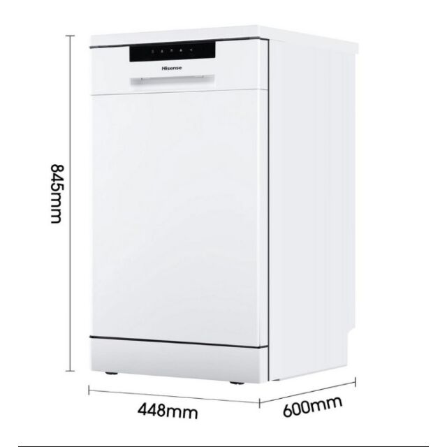 Hisense HS523E15WUK Slimline Dishwasher - White - 10 Place Settings