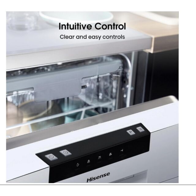 Hisense HS523E15WUK Slimline Dishwasher - White - 10 Place Settings