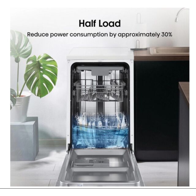 Hisense HS523E15WUK Slimline Dishwasher - White - 10 Place Settings