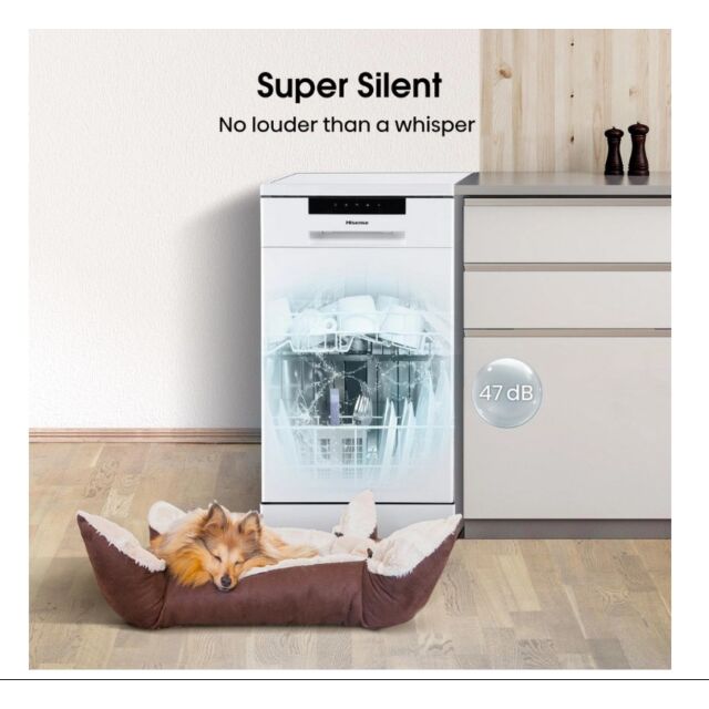 Hisense HS523E15WUK Slimline Dishwasher - White - 10 Place Settings