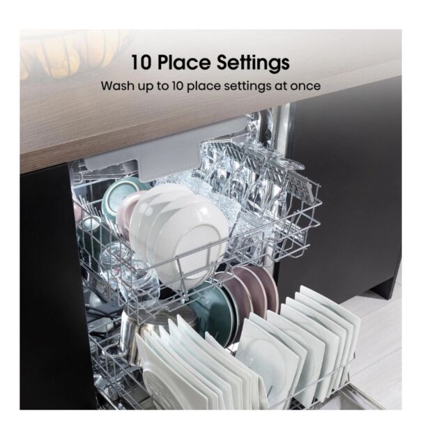 Hisense HS523E15WUK Slimline Dishwasher - White - 10 Place Settings