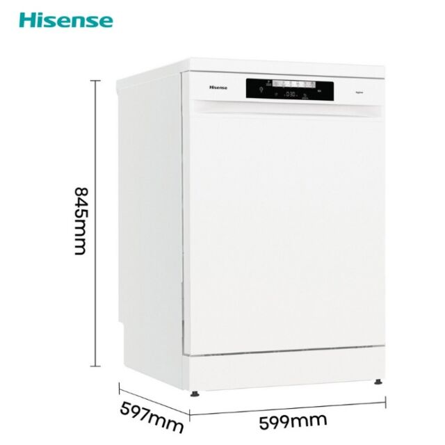 Hisense HS642D90WUK Full-Size Dishwasher - White - 14 Place Settings
