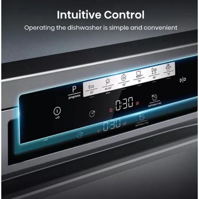 Hisense HS642D90XUK Dishwasher - Stainless Steel - 14 Place Settings