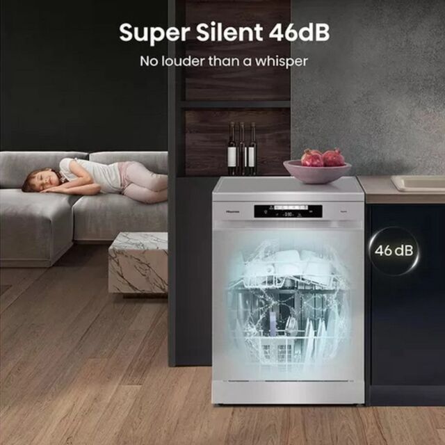 Hisense HS642D90XUK Dishwasher - Stainless Steel - 14 Place Settings