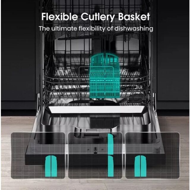 Hisense HS642D90XUK Dishwasher - Stainless Steel - 14 Place Settings