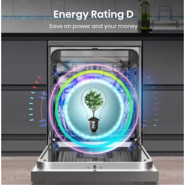 Hisense HS642D90XUK Dishwasher - Stainless Steel - 14 Place Settings