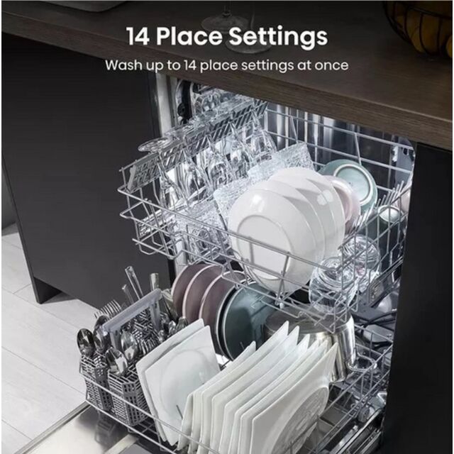 Hisense HS642D90XUK Dishwasher - Stainless Steel - 14 Place Settings