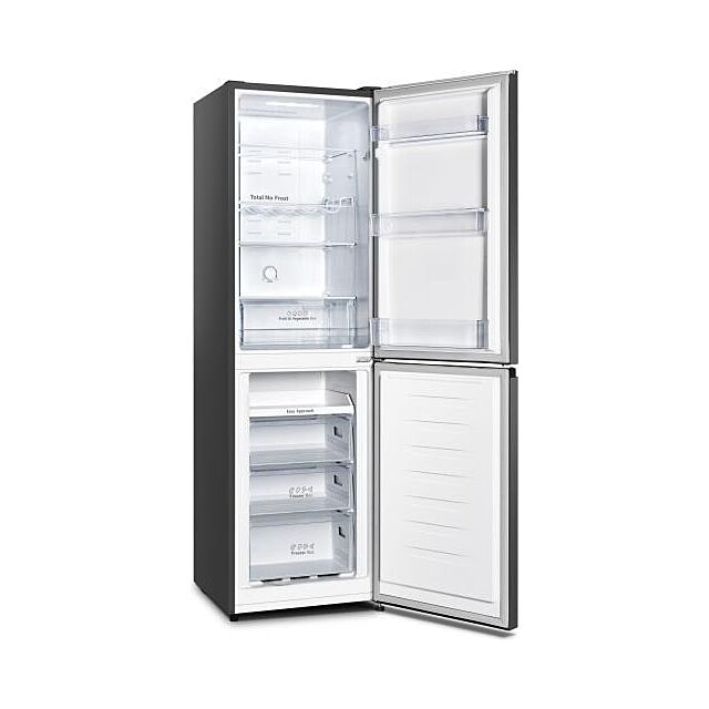 Hisense RB327N4BBE 55Cm 50/50 Total No Frost Fridge Freezer - Black Steel