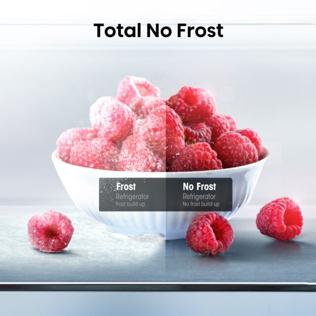 Hisense RB327N4BBE 55Cm 50/50 Total No Frost Fridge Freezer - Black Steel