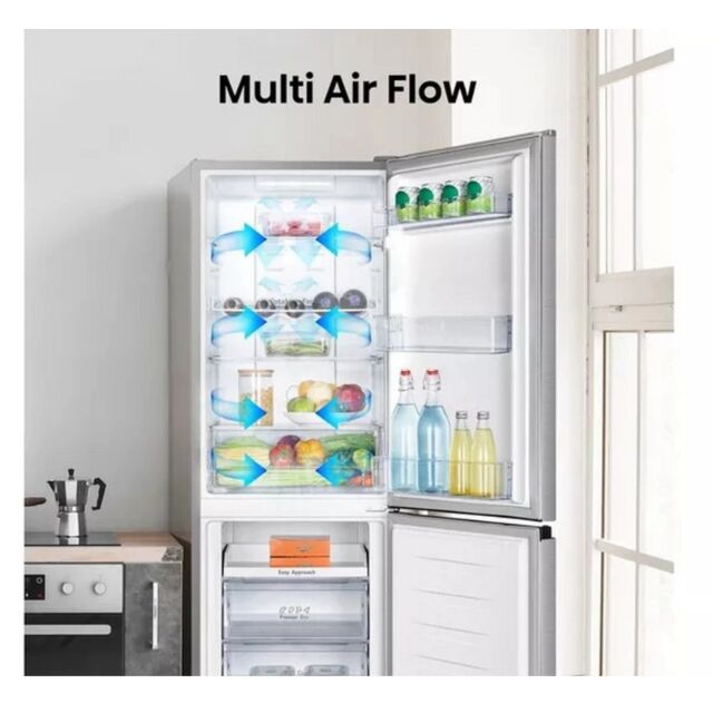 Hisense RB327N4BCE 50/50 Total No Frost Fridge Freezer - Stainless Steel