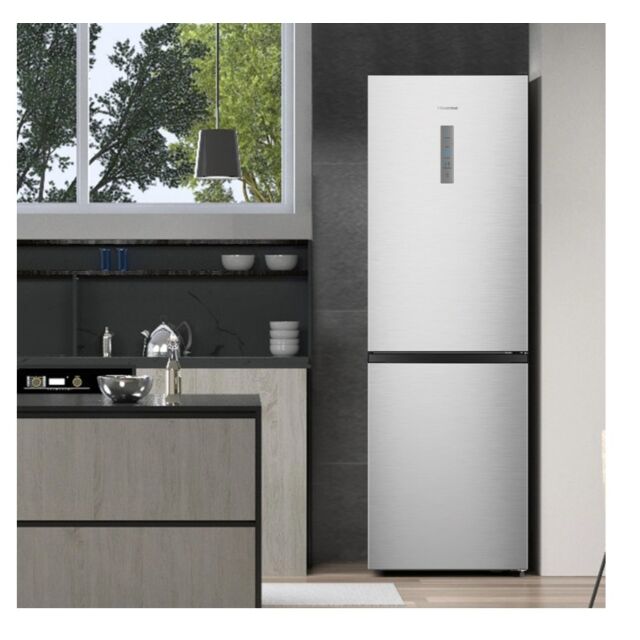 Hisense RB395N4BCE 60/40 Total No Frost Fridge Freezer - Stainless Steel