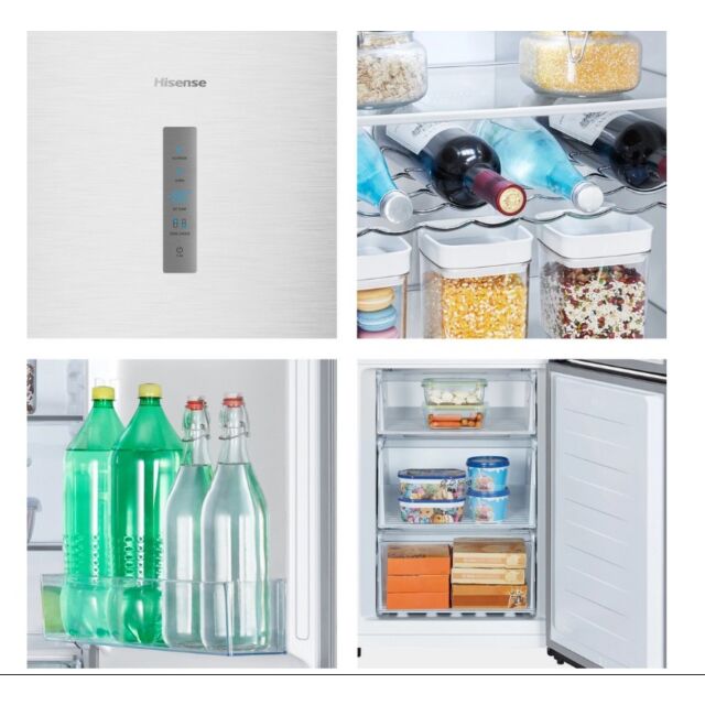 Hisense RB395N4BCE 60/40 Total No Frost Fridge Freezer - Stainless Steel