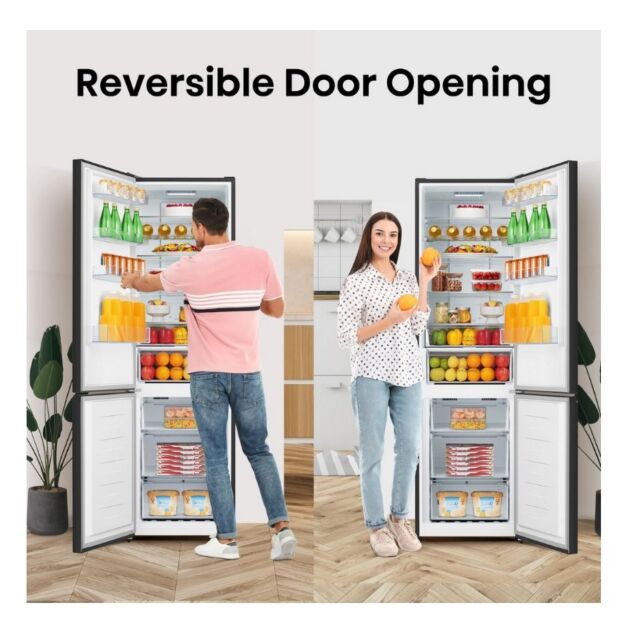 Hisense RB435N4BFE 59.5Cm 60/40 Total No Frost Fridge Freezer - Black