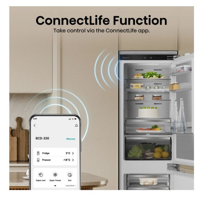 Hisense RB5B250SSWC1 Integrated 60/40 Total No Frost Smart Fridge Freezer