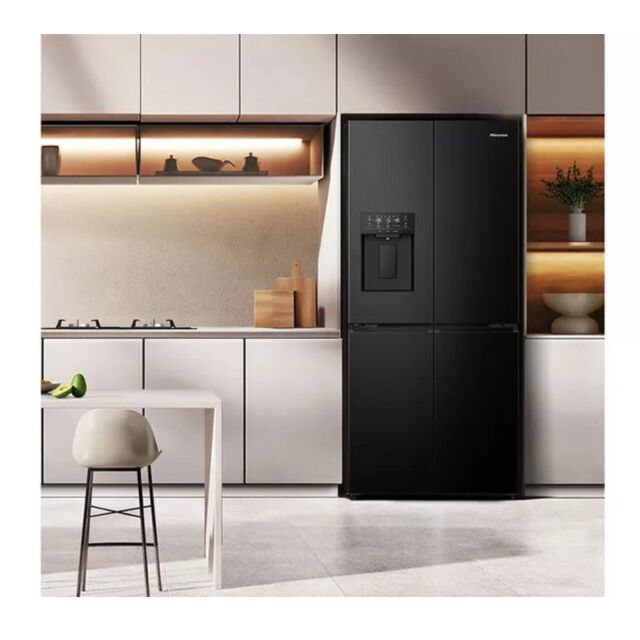 Hisense RQ5P470SYFD Total No Frost American Fridge Freezer - Black