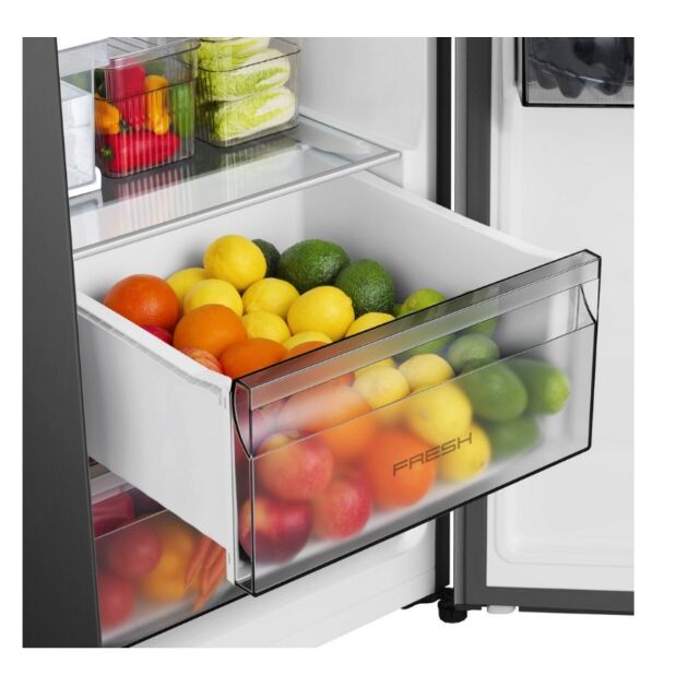 Hisense RS5P528STBE Pureflat Total No Frost American Side By Side - Black