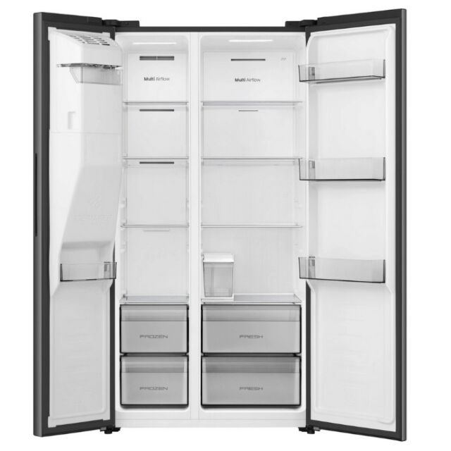 Hisense RS5P528STBE Pureflat Total No Frost American Side By Side - Black