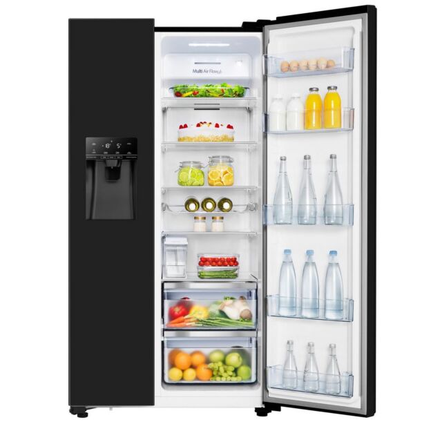Hisense RS694N4TBE 91Cm Fridge Freezer - Black