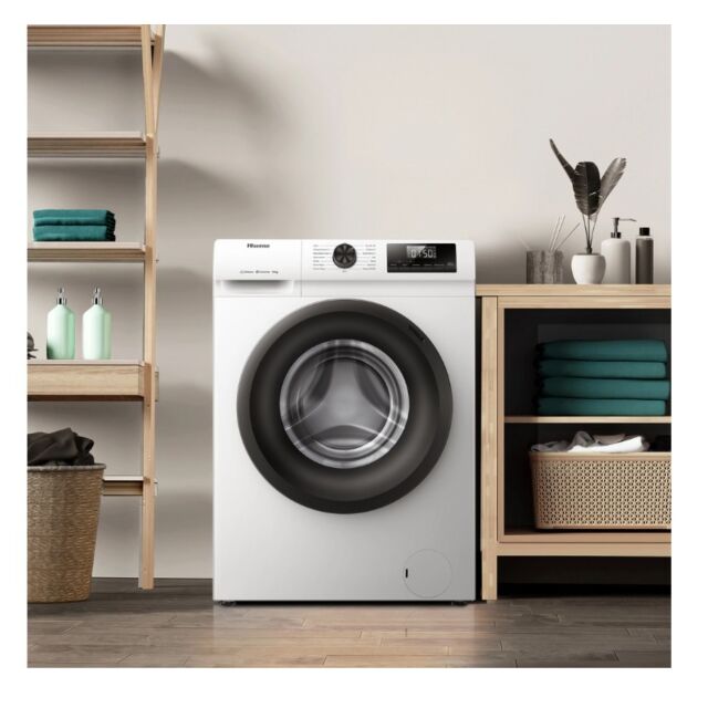 Hisense WF1Q1041BW 10Kg 1400 Spin, Steam Washing Machine - White