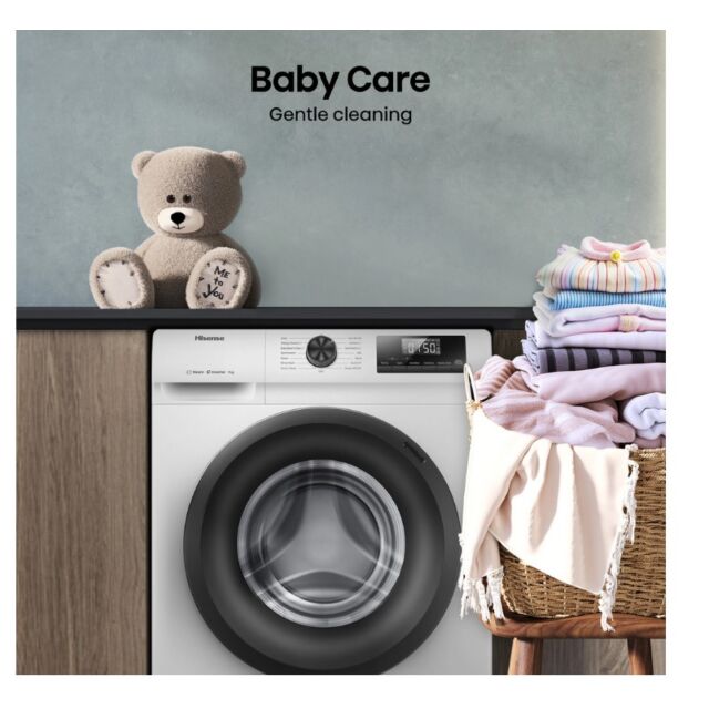 Hisense WF1Q7021BW 7Kg 1200 Spin, Steam Washing Machine - White