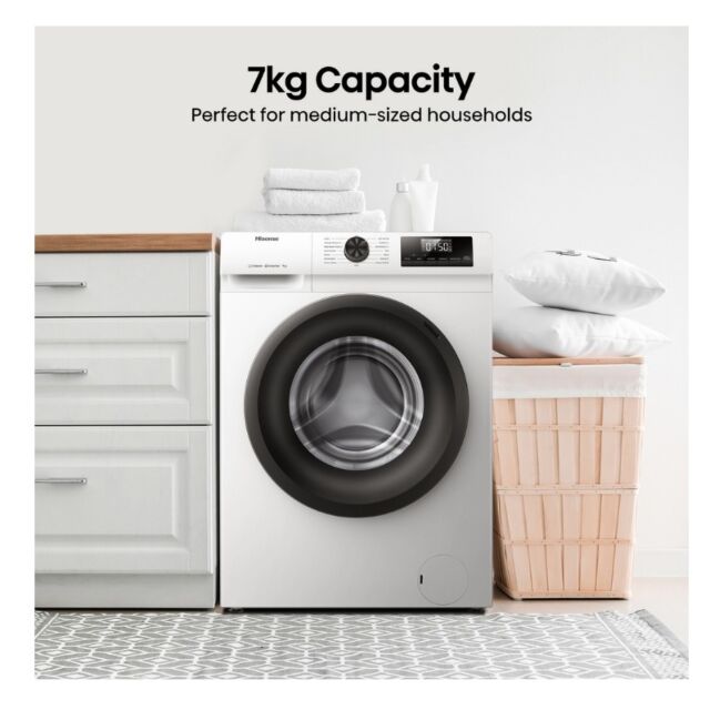 Hisense WF1Q7021BW 7Kg 1200 Spin, Steam Washing Machine - White