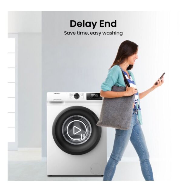 Hisense WF1Q8041BW 8Kg 1400 Spin, Steam Washing Machine - White