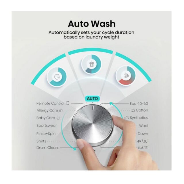 Hisense WF3S1043BW3 10.5Kg 1400 Spin Washing Machine - White