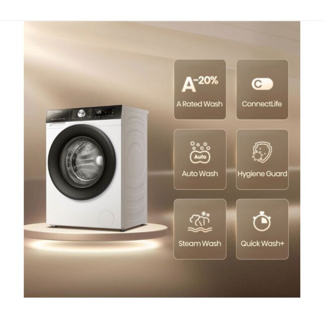 Hisense WF3S1043BW3 10.5Kg 1400 Spin Washing Machine - White