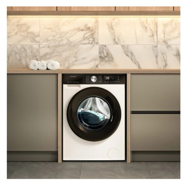 Hisense WF3S1243BW3 12Kg 1400 Spin, Steam Washing Machine - White