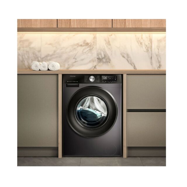 Hisense WF3S8043BB3 8Kg 1400 Spin Washing Machine - Black