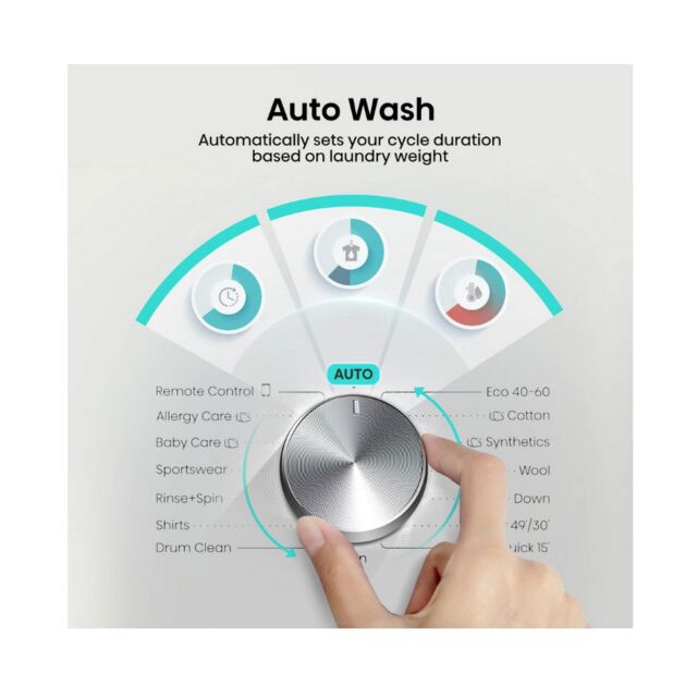 Hisense WF3S8043BB3 8Kg 1400 Spin Washing Machine - Black