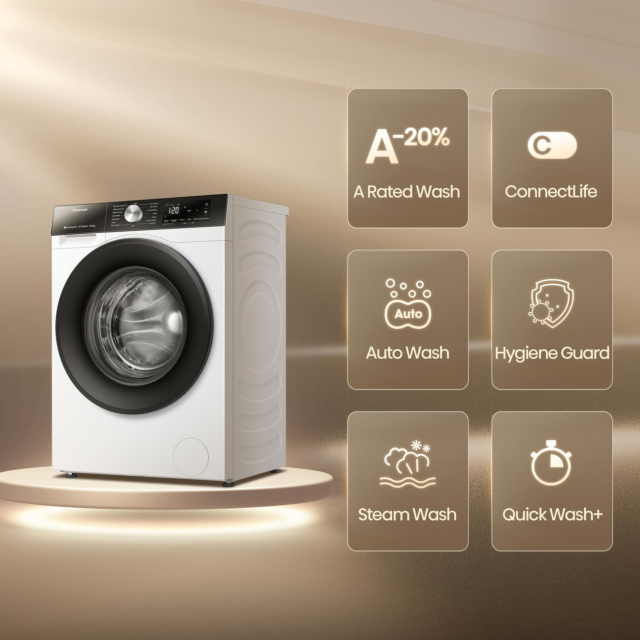 Hisense WF3S9043BW3 9Kg 1400 Spin Washing Machine - White