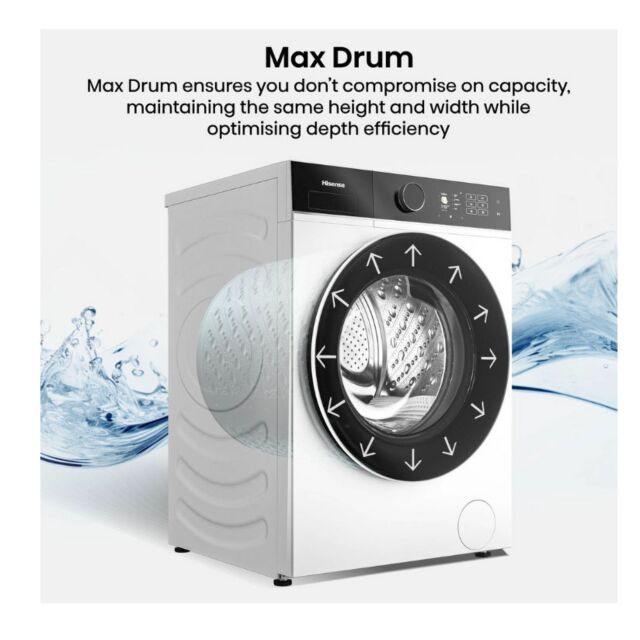 Hisense WF5I9043BWFS 9Kg 1400 Spin Washing Machine - White